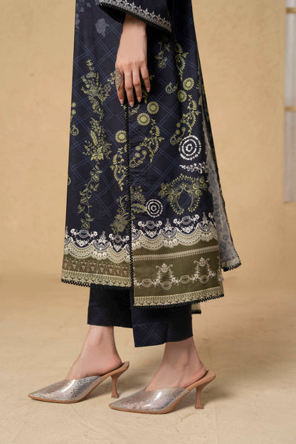 3Pc Firdous Silk Lumen Digital Printed Unstitched Suit Vol-0130