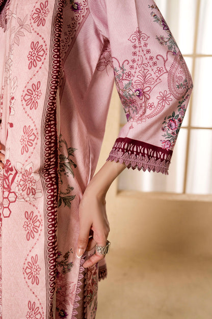 3Pc Firdous Silk Lumen Digital Printed Unstitched Suit Vol-0130