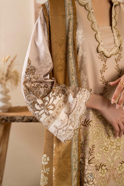 3Pc Firdous Silk Lumen Digital Printed Unstitched Suit Vol-0130