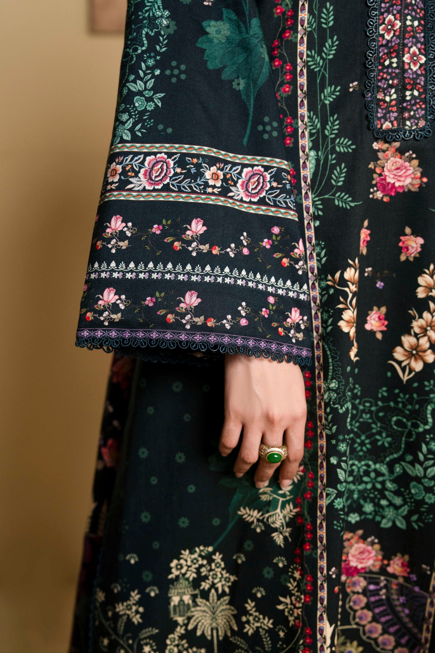 3Pc Firdous Silk Lumen Digital Printed Unstitched Suit Vol-0130