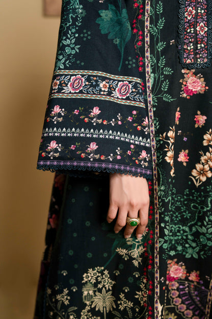 3Pc Firdous Silk Lumen Digital Printed Unstitched Suit Vol-0130