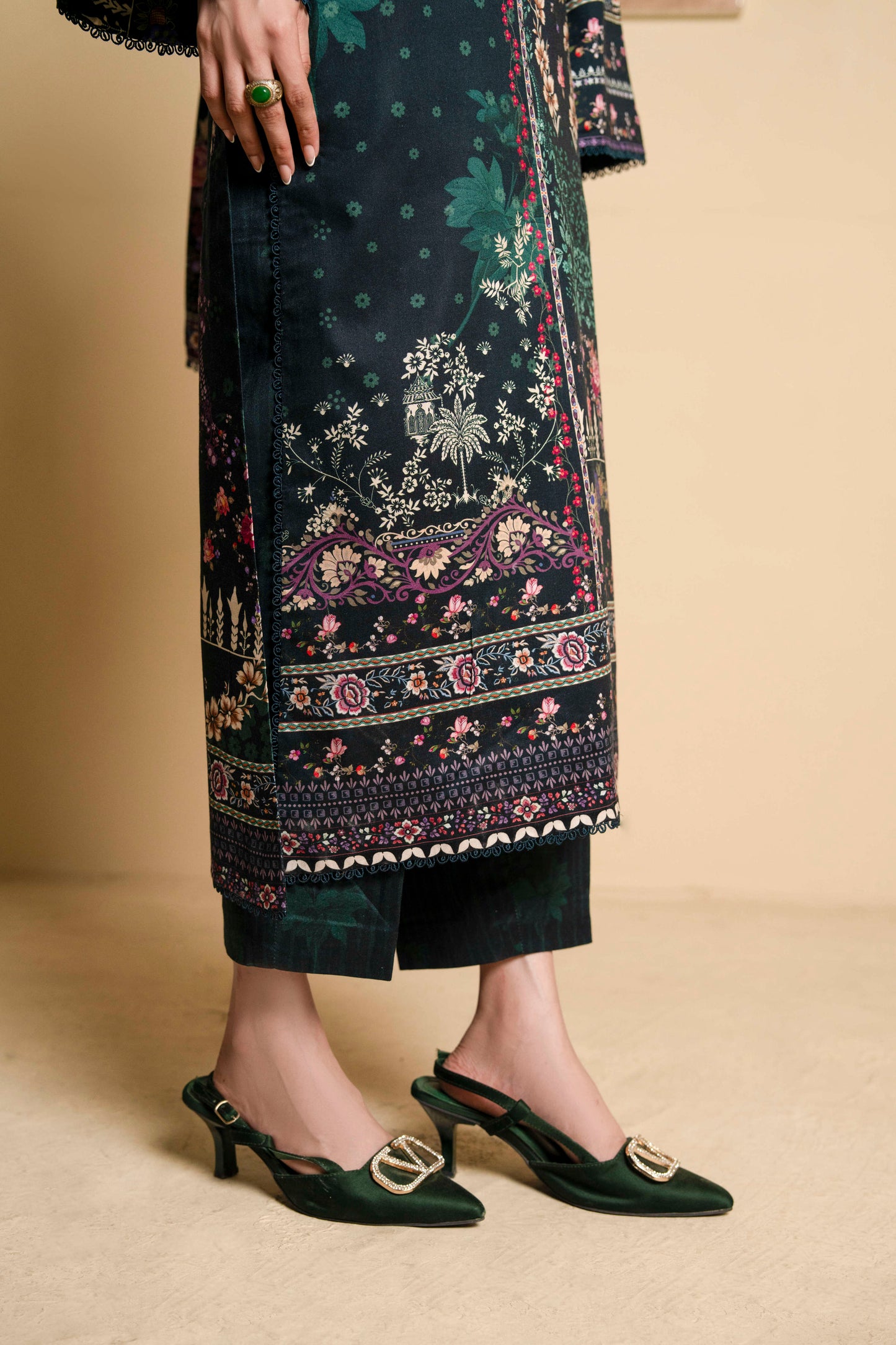 3Pc Firdous Silk Lumen Digital Printed Unstitched Suit Vol-0130