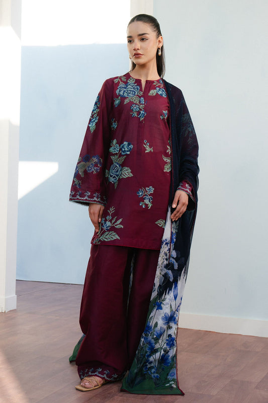 Ricamo 3 Piece Lawn Suit - Freya