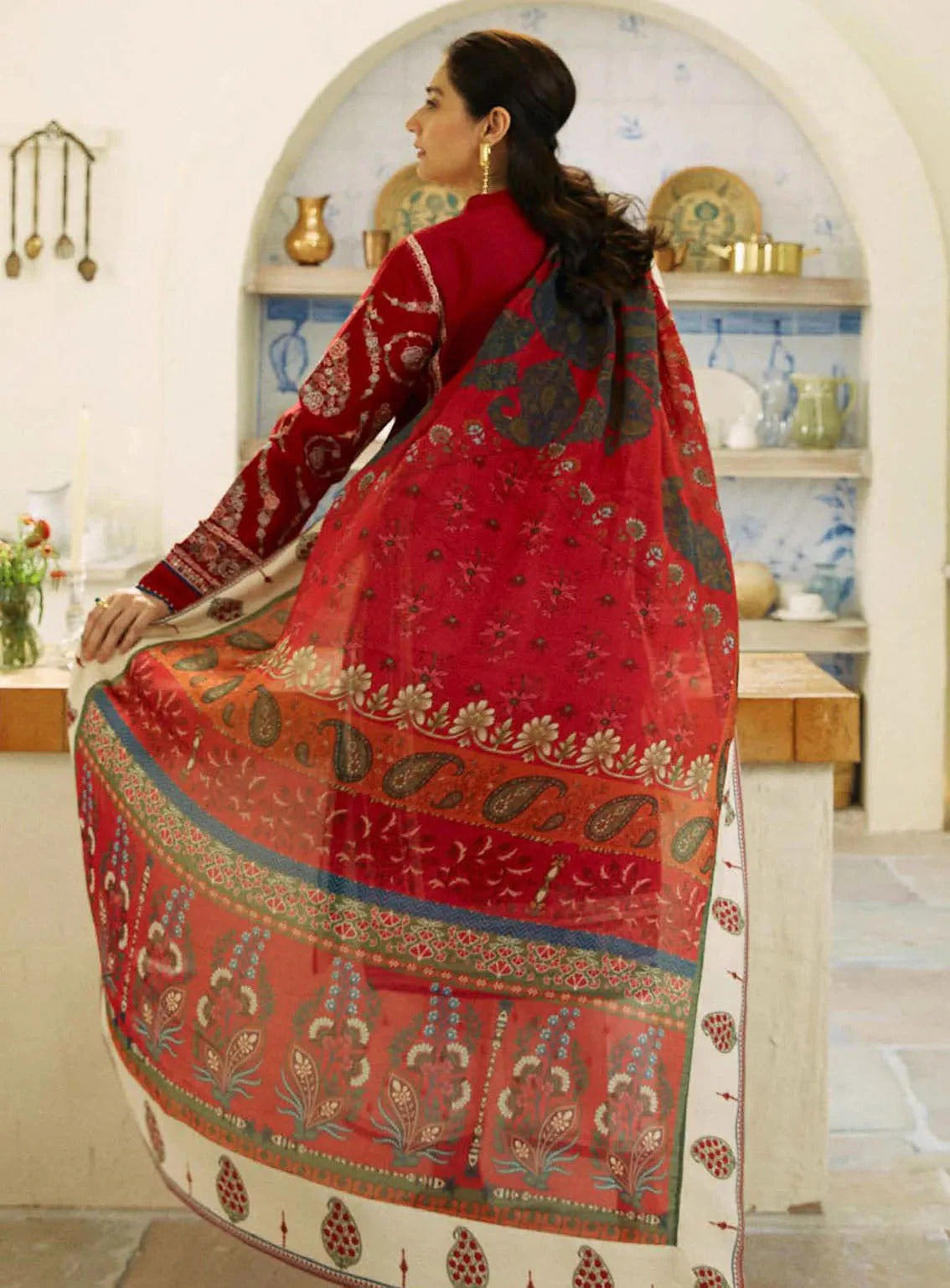 3Piece Embroidered Ricamo Dress