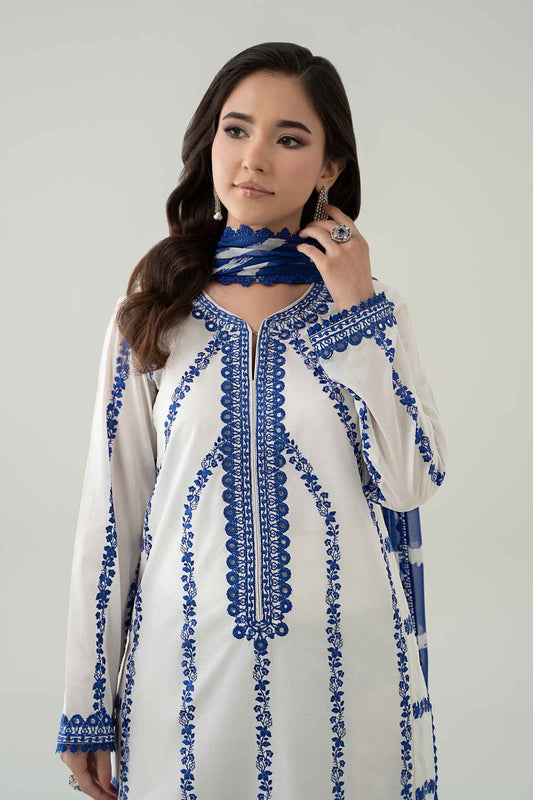 3Piece Embroidered Ricamo Dress