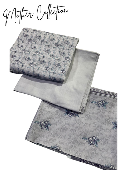 3Pc Lawn Bana Dora Unstitched Suit 1206