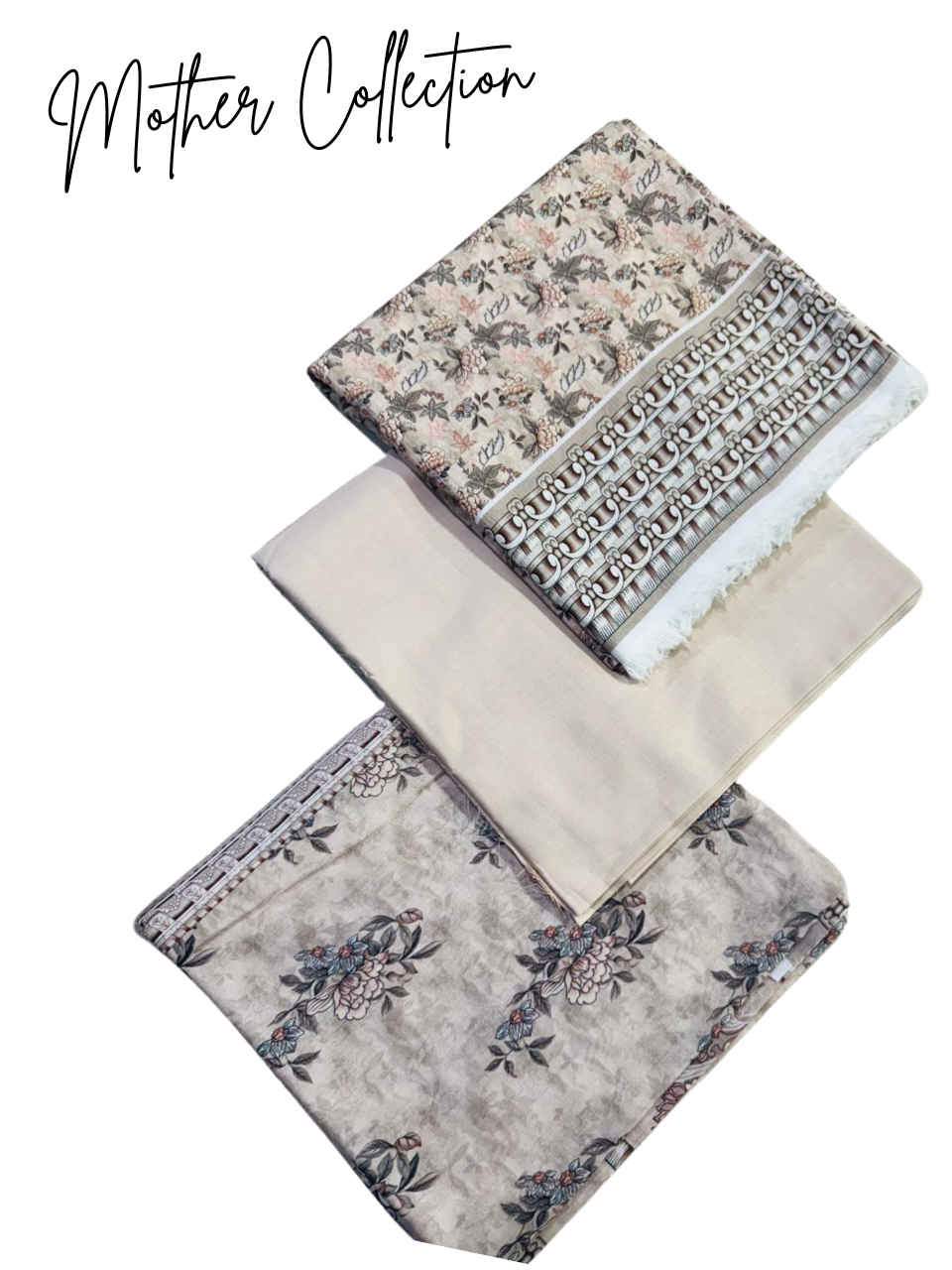 3Pc Lawn Bana Dora Vol-1205