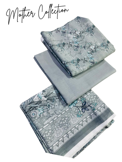 3Pc Lawn Bana Dora Unstitched Suit 37405