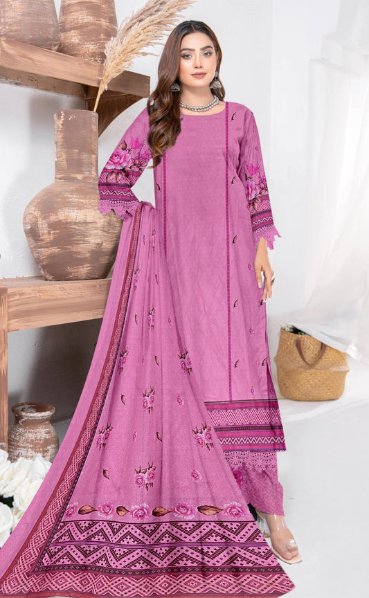 NOOR-E-JAHAN 3Pc Lawn  - #34581