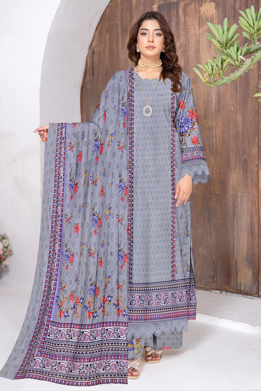 NOOR-E-JAHAN 3Pc Lawn  - #34584