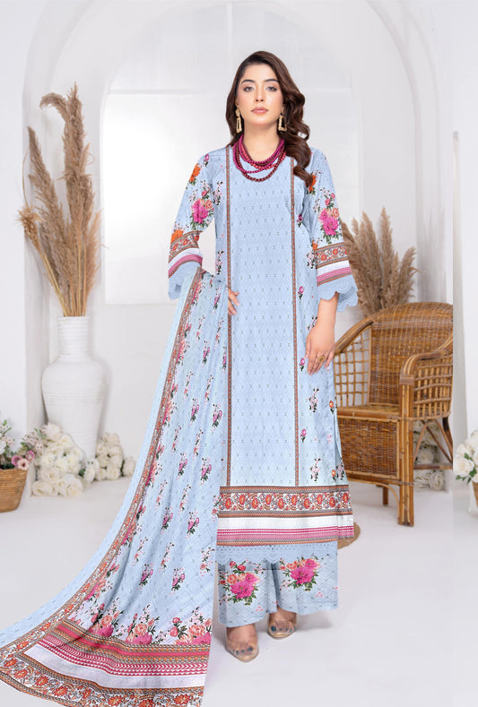 NOOR-E-JAHAN 3Pc Lawn  - #34582