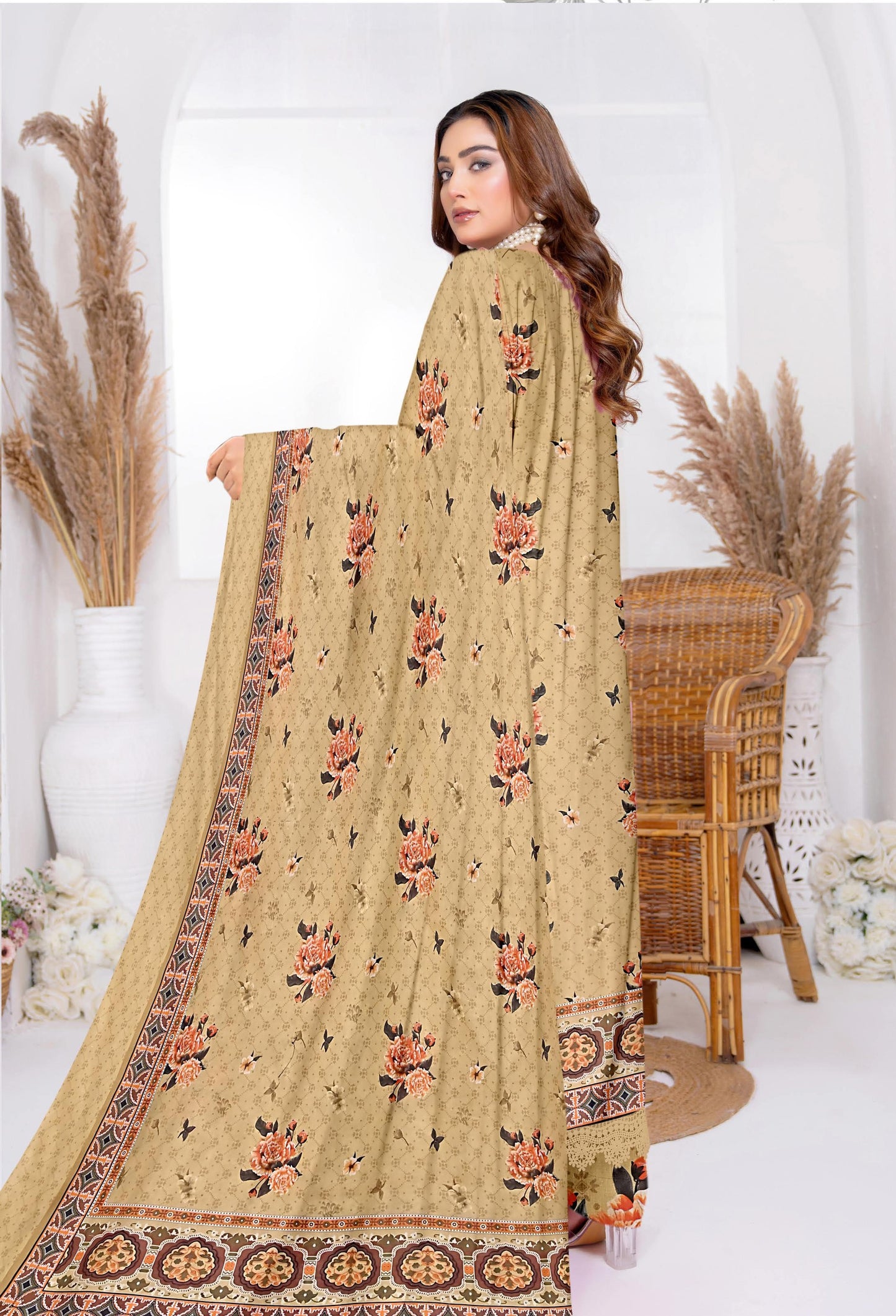 NOOR-E-JAHAN 3Pc Lawn  - #34583