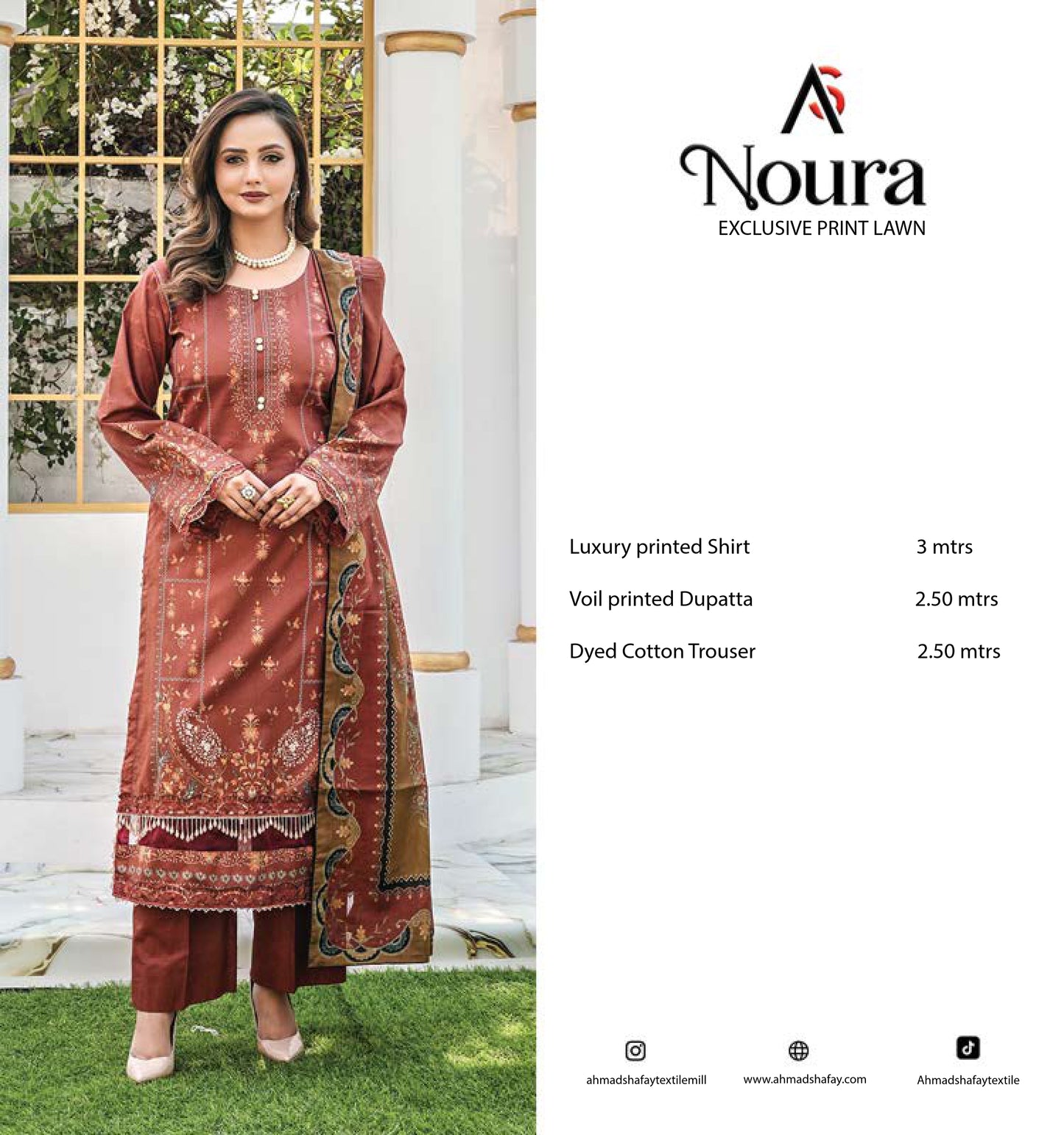 Noura Premium Lawn 3pc - 0139