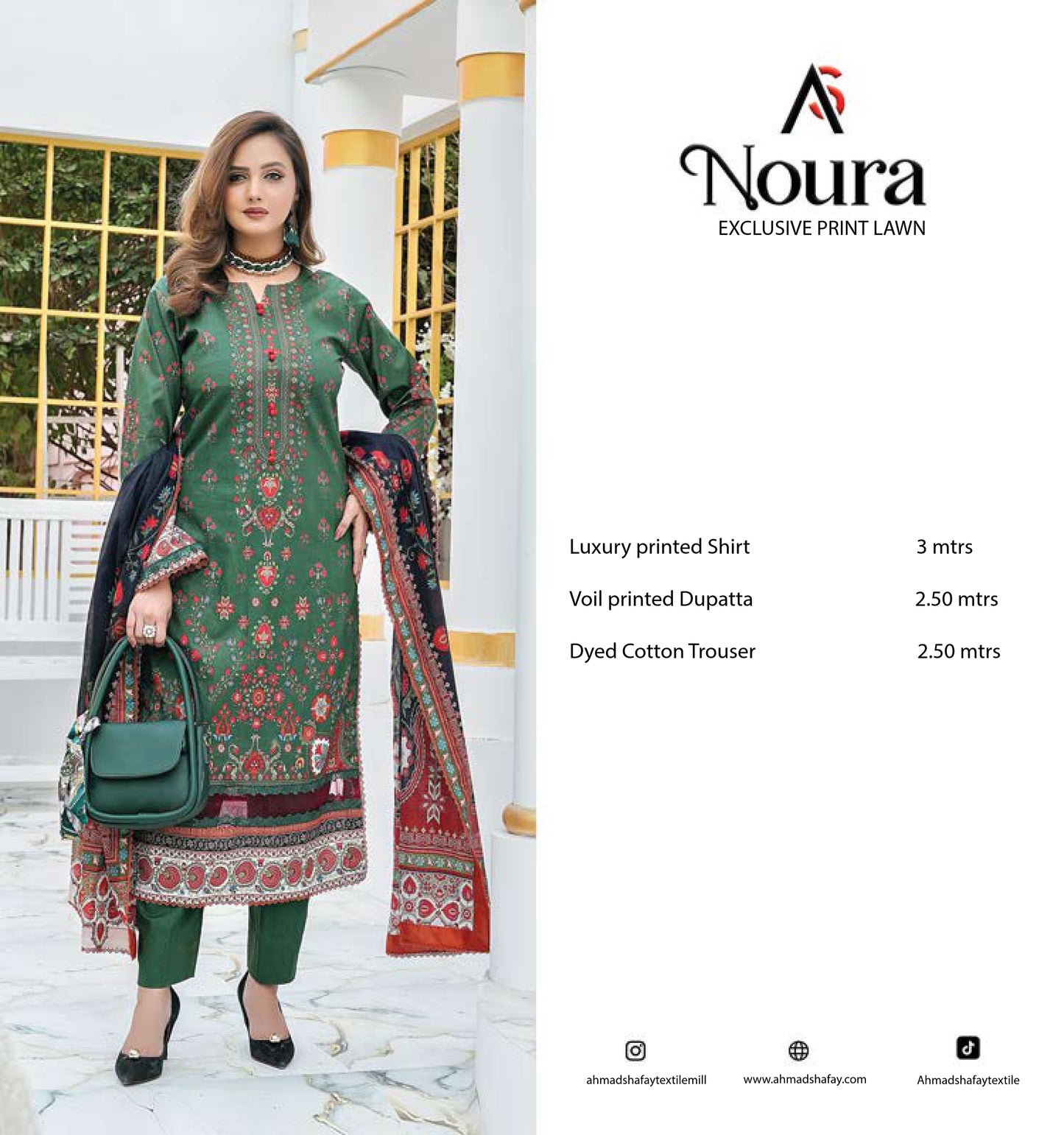 Noura Premium Lawn 3pc - 0139