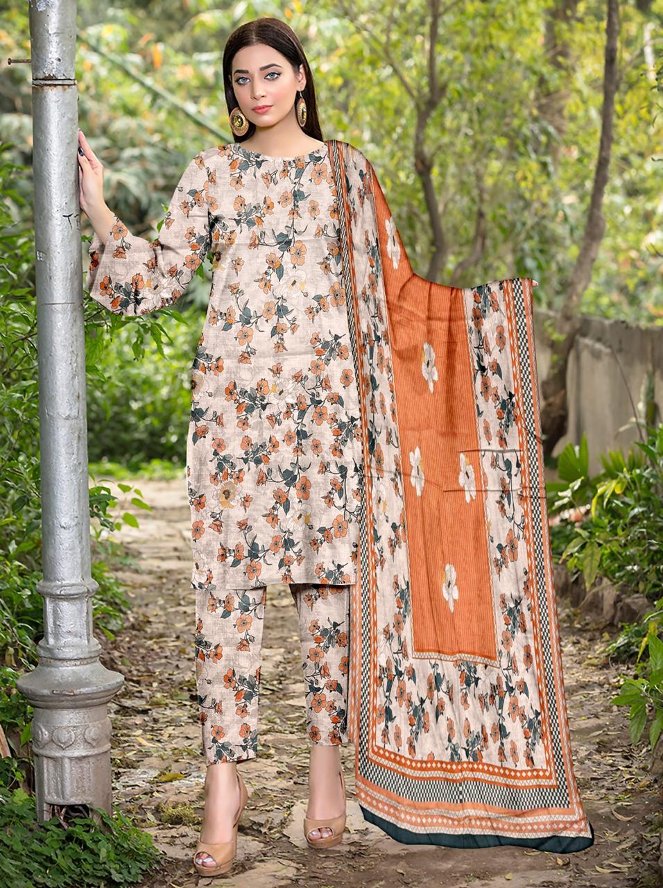 3 Piece Maria B Unstitched  Suit