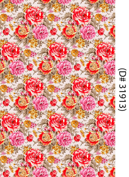 2 PC Linen Allover Unstitched Suit D-31913