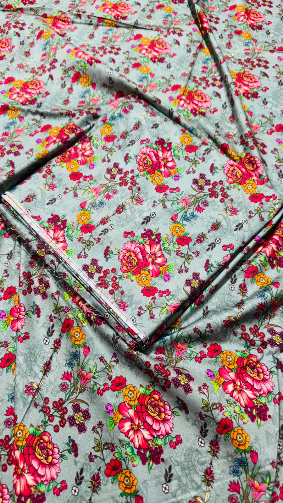 2 PC Linen Allover Unstitched Suit D-31905