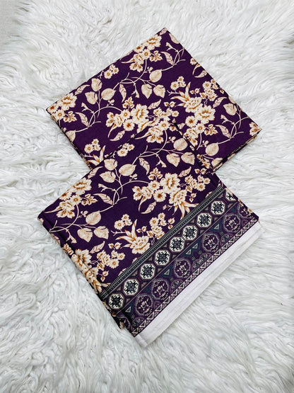 2Pc Linen Allover Unstitched Suit -0099