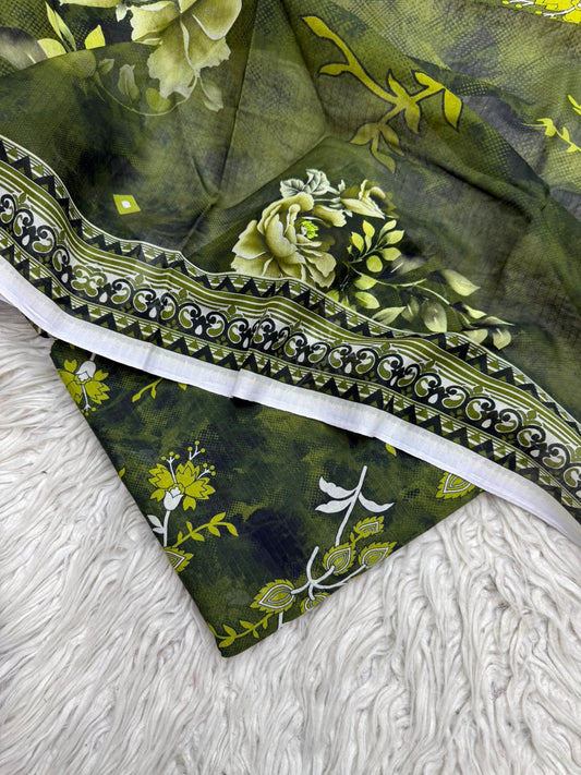 3Pc Al Karam Lawn Bana Dora Suit Vol-0171