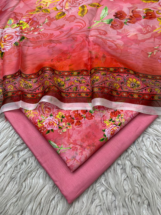 3pc Lawn Gul E Zahara by Bin Noor Unstich Suit Vol-42