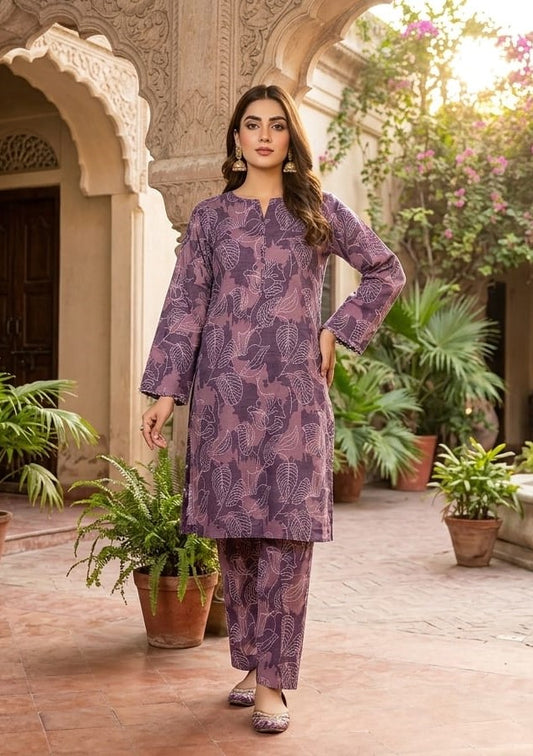 2Pc Bana Dora Print Lawn Suit 495