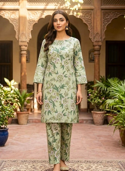 2Pc Bana Dora Print Lawn Suit 495