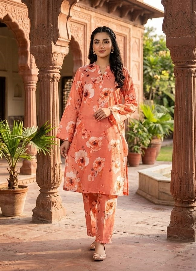 2Pc Same Printed Bana Dora Lawn 47