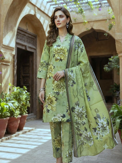 3Pc Same Printed Lawn Suit 570