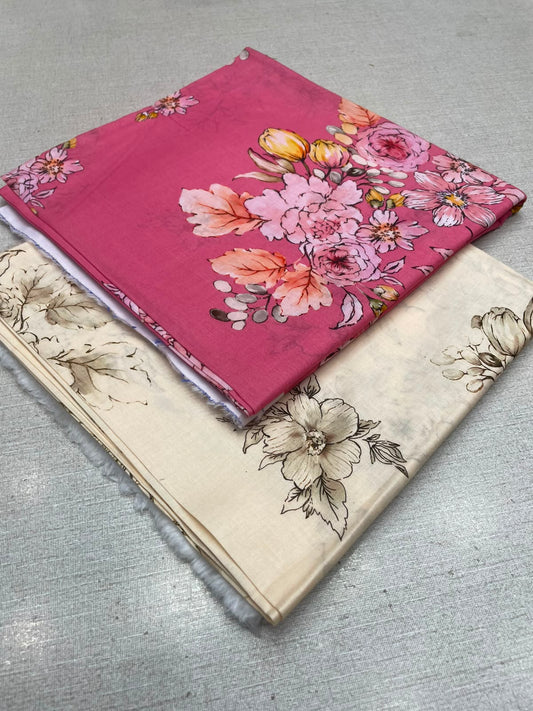 2Pc Digital Printed Lawn Unstitched Suit 699