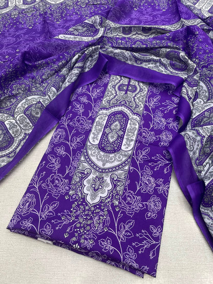 2Pc Lawn Kameez & Dupatta Suit 65