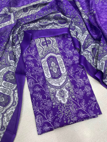2Pc Lawn Kameez & Dupatta Suit 65