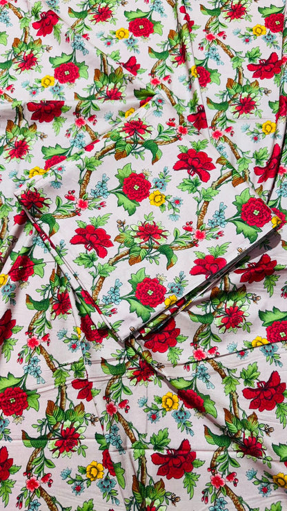 2 PC Linen Allover Unstitched Suit D-31912