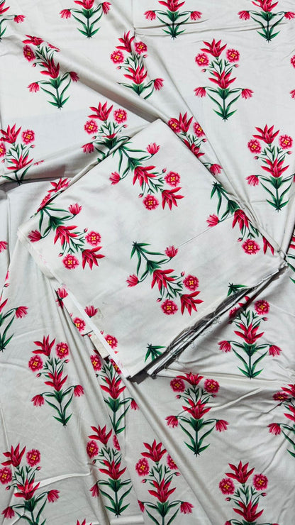 2 PC Linen Allover Unstitched Suit D-31891