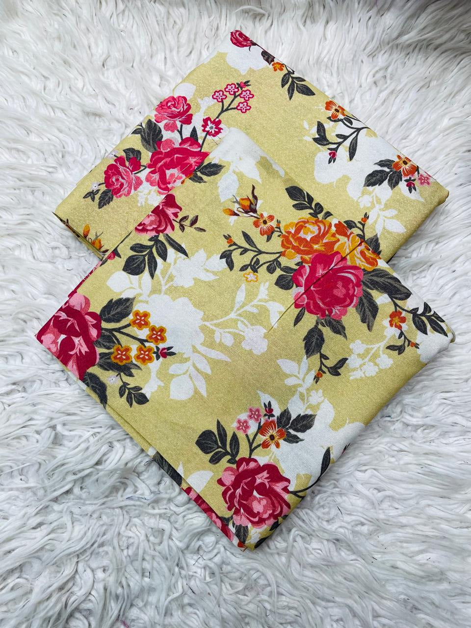 2Pc Karandi Allover Unstitched Suit D-38159