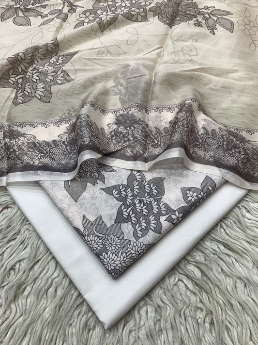 3pc Lawn Gul E Zahara by Bin Noor Unstich Suit Vol-42