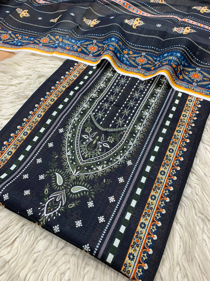 2Pc Bin Noor Fab Lawn Kameez & Dupatta Vol-67