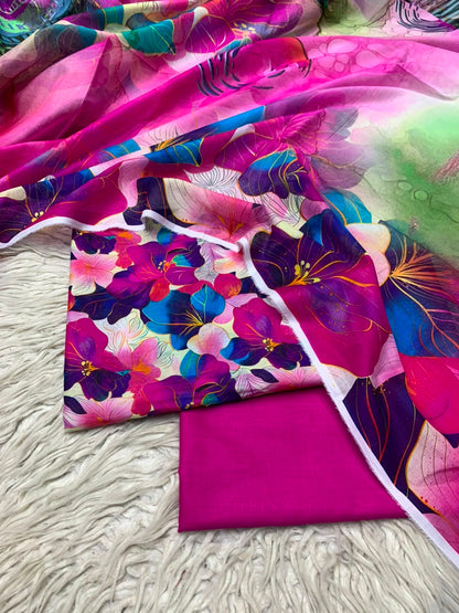 3Pc Lawn Digital Printed Unstitched Suit 15