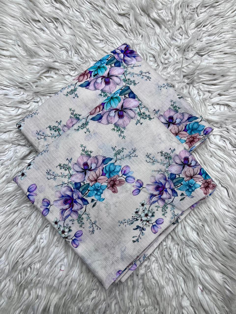 2Pc Sapphire Lawn Bana Dora Allover Unstitched Suit Vol-02