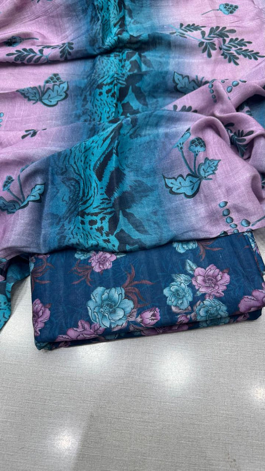 3Pc Lawn English Bana Doria #35599