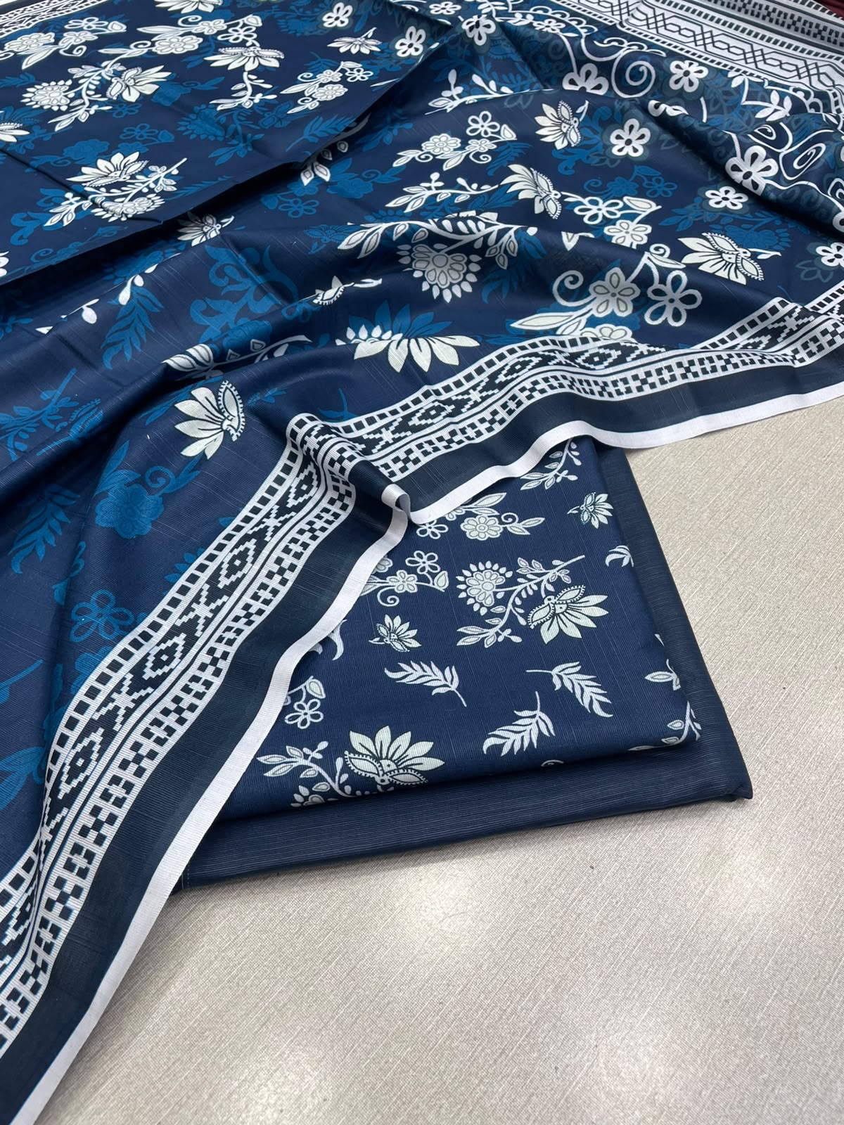 3Pc Slub Khaddar Unstitched Suit 25