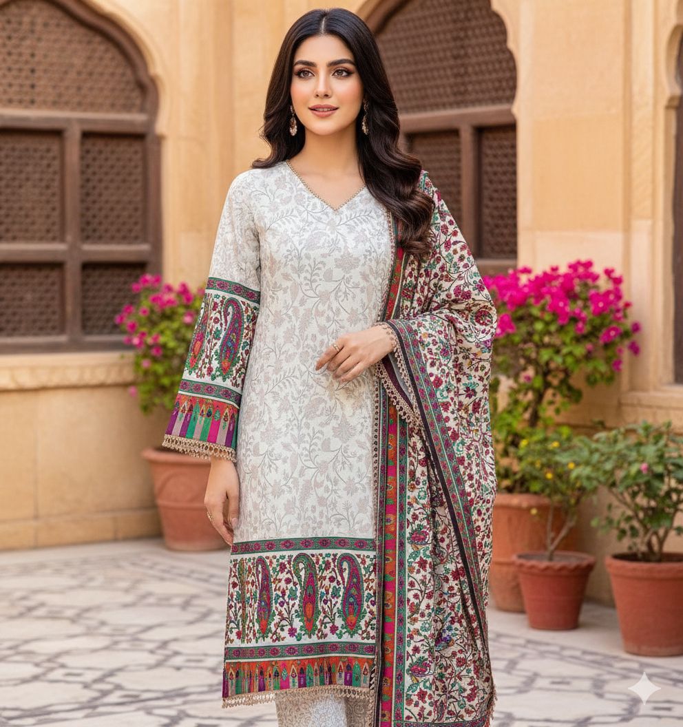 3Pc Stylo Lawn Printed Vol-0011