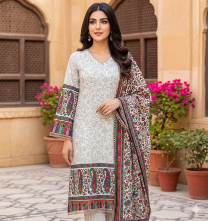 3Pc Stylo Lawn Printed Vol-0011