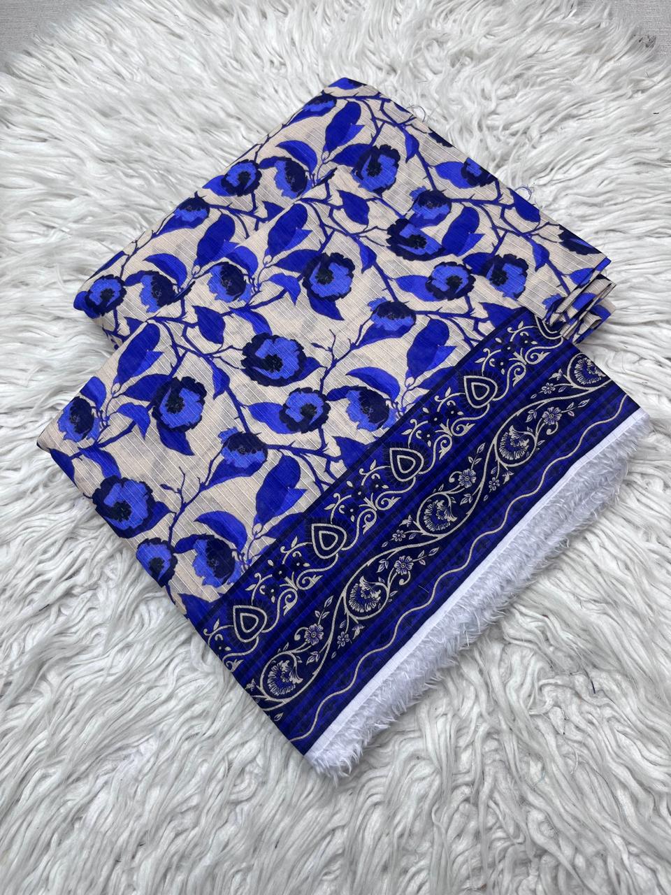 2Pc Sapphire Lawn Bana Dora Allover Unstitched Suit Vol-0119