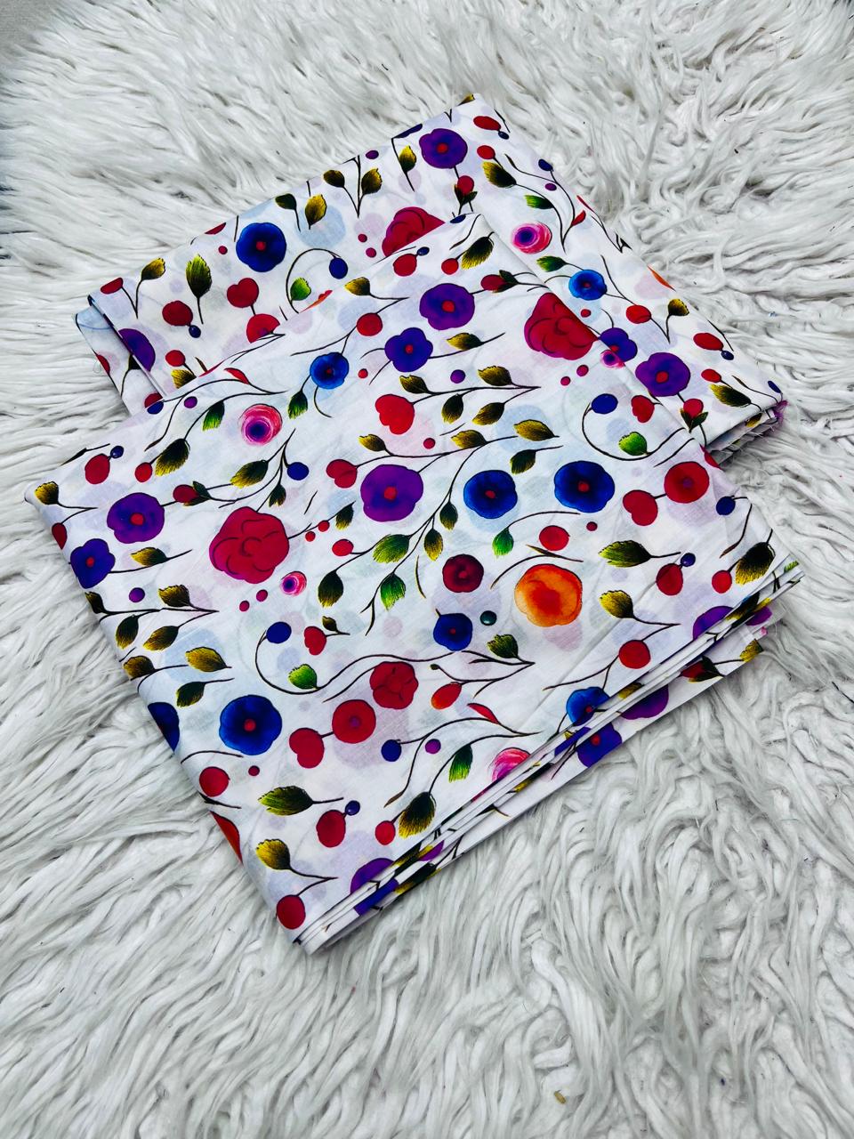 2PC Lawn Allover Digital Printed Unstitched Suit Vol-6178