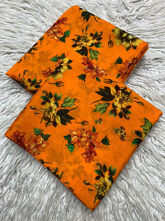 2Pc Chamki Lawn Digital Printed Unstitched Suit Vol-484