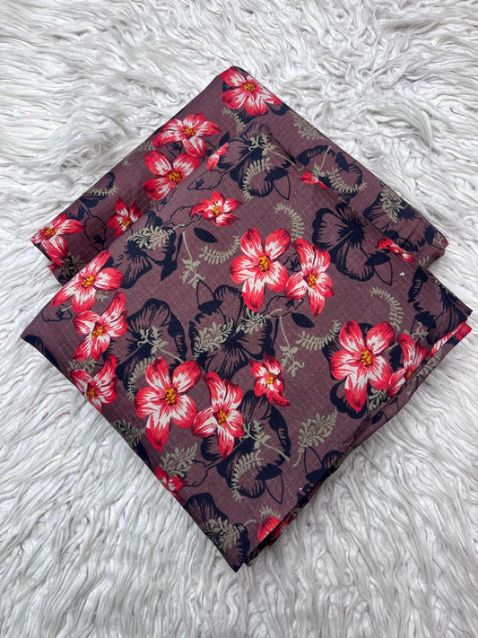 2Pc Bana Dora Linen Allover Suit Vol-3171