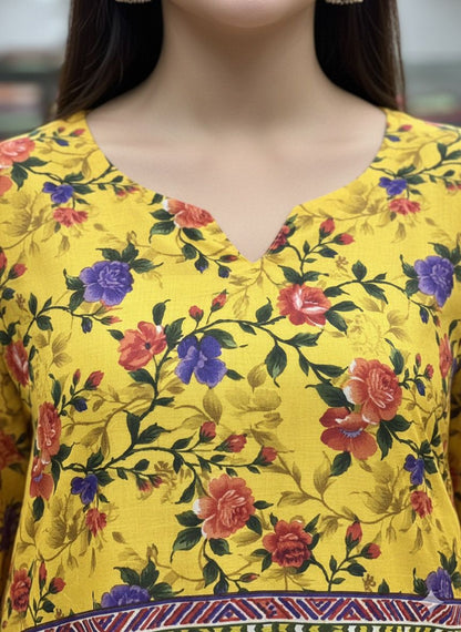 2 PC Cotton Allover Unstitched Suit Vol-1939