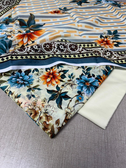 3Pc Zobia Lawn Unstitched Suit 29