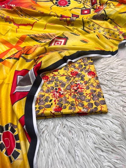3Pc Same Digital Printed Lawn Suit 15