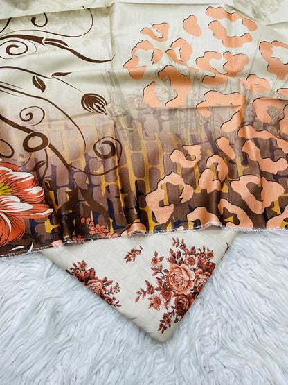 3Pc Slub Khaddar Allover Suit - 0092